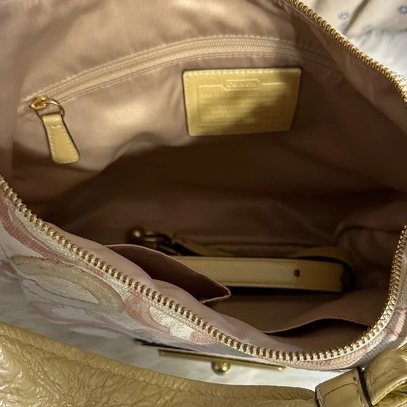 Coach Pink and Gold Shoulder Bag - Picture 5 of 6